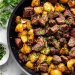 Garlic Butter Steak Bites and Potatoes Recipe