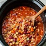 Slow Cooker Pasta e Fagioli Soup Recipe