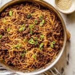 Mongolian Ground Beef Noodles Recipe