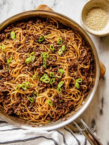 Mongolian Ground Beef Noodles Recipe