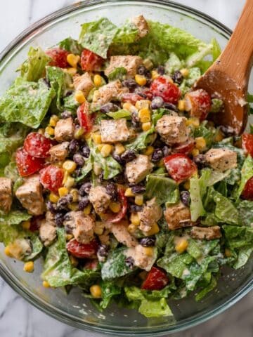 Southwest Chicken Chopped Salad with Creamy Chipotle Dressing Recipe