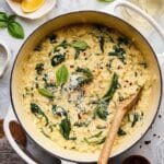 Creamy Lemon Parmesan Orzo with Spinach Recipe