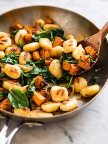Pan Fried Gnocchi with Pumpkin and Spinach Recipe