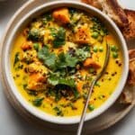 Ginger Sweet Potato and Coconut Milk Stew with Lentils and Kale Recipe