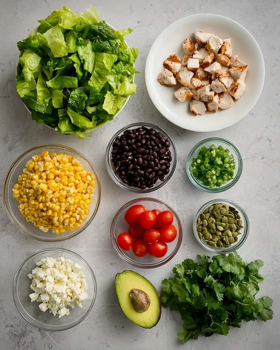 Southwest Chicken Chopped Salad with Creamy Chipotle Dressing