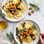 Butternut Squash Ravioli with Sage and Walnuts Recipe