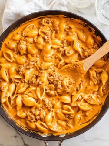 Creamy Beef and Shells Recipe
