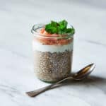 Creamy Peach Banana Chia Pudding with Protein and Toppings Recipe