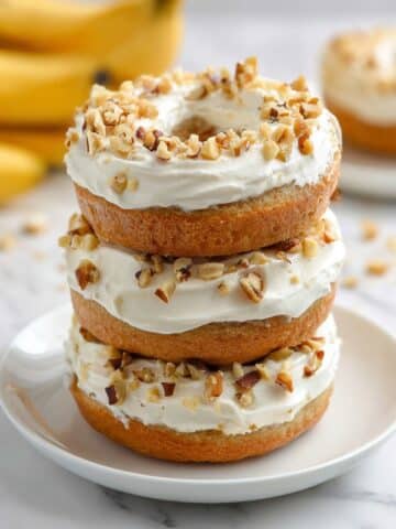 Banana Bread Donuts with Cream Cheese Frosting Recipe