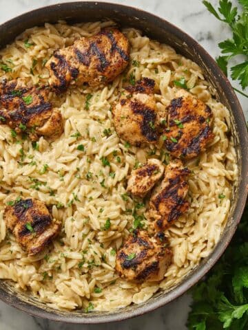 Creamy Chicken and Orzo Skillet Recipe