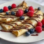 Quick and Easy Blender Crepe Recipe with Nutella & Fresh Fruits Recipe