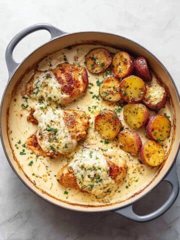 Chicken and Potatoes with Dijon Cream Sauce Recipe
