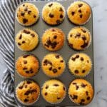 Greek Yogurt Chocolate Chip Muffins (Low Sugar Recipe) Recipe