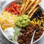 Easy Chicken Burrito Bowls with Crispy Tortilla Strips Recipe
