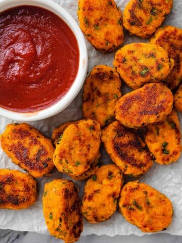 Baked Sweet Potato Zucchini Tots Recipe