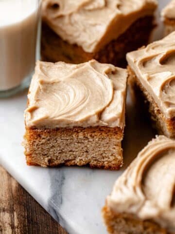 Banana Snack Cake with Peanut Butter Frosting Recipe
