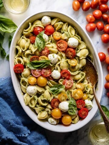 Pesto Caprese Pasta Salad Recipe