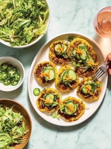 Buffalo Chicken Smash Tacos with Herby Ranch Slaw Recipe