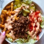 Burger Bowls with House Sauce and Ranch Fries Recipe