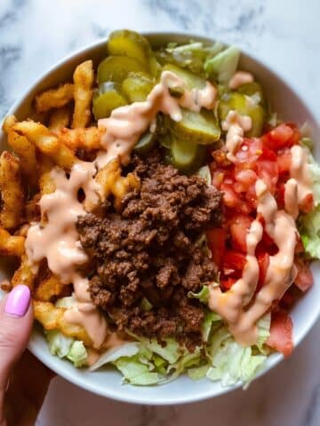 Burger Bowls with House Sauce and Ranch Fries Recipe