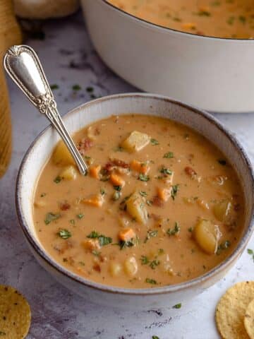 Hearty Pinto Bean Soup with Roasted Tomatoes and Spiced Vegetables Recipe