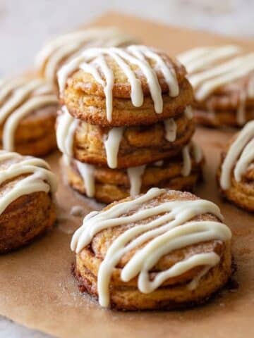 Cinnamon Roll Buttermilk Biscuits with Cream Cheese Icing Recipe