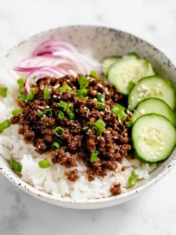 Healthy Korean Ground Beef Bowls Recipe