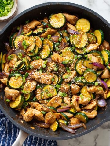 Zucchini Stir Fry with Chicken and Ginger Recipe