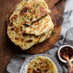 Buttery Scallion Puff Pastry Pancakes Recipe