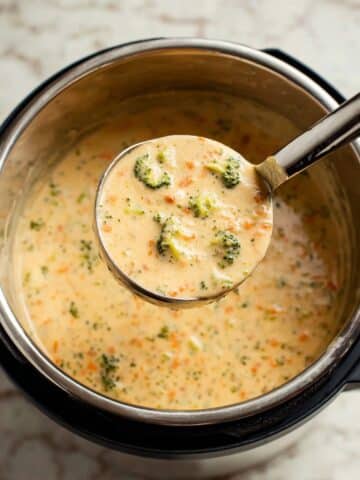 Instant Pot Broccoli Cheddar Soup Recipe