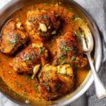 Pan Seared Spiced Chicken Thighs with Garlic and Parsley Recipe