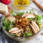 Honey Mustard Quinoa Apple Salad with Crispy Shallots Recipe