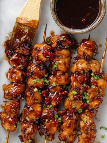 Air Fryer Chicken Skewers with Sweet Chili Glaze Recipe