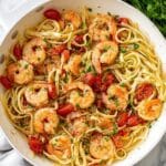 Garlic Butter Shrimp Pasta with Tomatoes Recipe