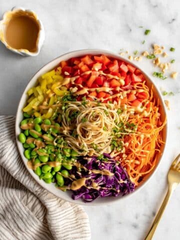 Spicy Thai Noodle Salad with Fresh Vegetables and Peanut Sauce Recipe