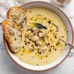 Vegan Garlic Chickpea Soup Recipe
