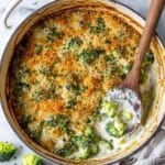 Cheesy Broccoli Casserole with Crispy Parmesan Panko Topping Recipe