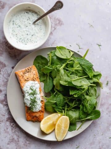 Creamy Dill Sauce for Salmon with Greek Yogurt Recipe