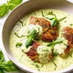 Pan Fry Tilapia with Pesto Cream Sauce Recipe