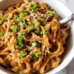10 Minute Peanut Sauce Rice Noodles Recipe