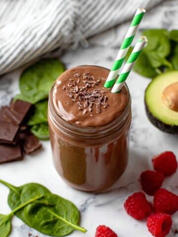 Chocolate Raspberry Smoothie with Avocado Recipe