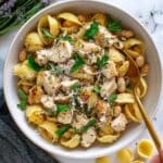 Chicken Pasta Salad with Arugula (No Mayo) Recipe