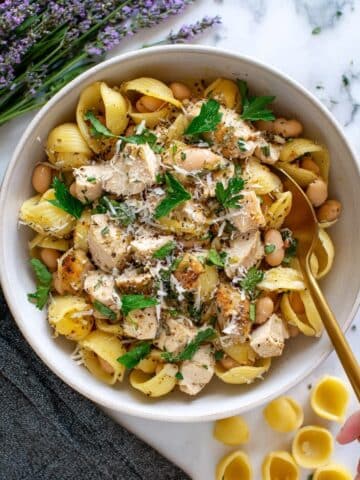 Chicken Pasta Salad with Arugula (No Mayo) Recipe