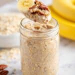 Healthy Banana Bread Overnight Oats Recipe