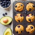 Moist Blueberry Avocado Muffins Recipe