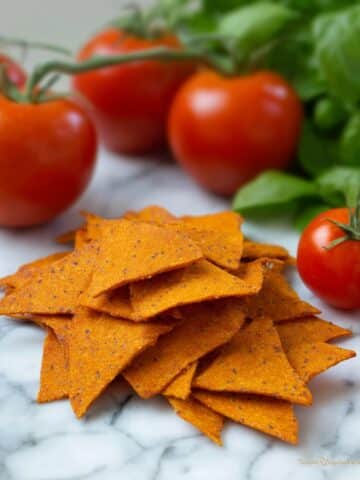 Tomato and Basil Lentil Chips Recipe