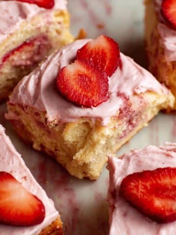 Strawberry Cinnamon Rolls with Cream Cheese Frosting Recipe