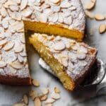 Almond Cake with Lemon Zest and Sliced Almond Topping Recipe