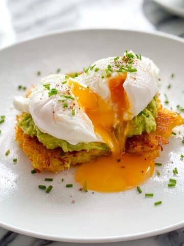 Hash Brown Avocado Toast with Poached Eggs Recipe