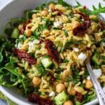 Sun Dried Tomato Orzo Pesto Salad Recipe